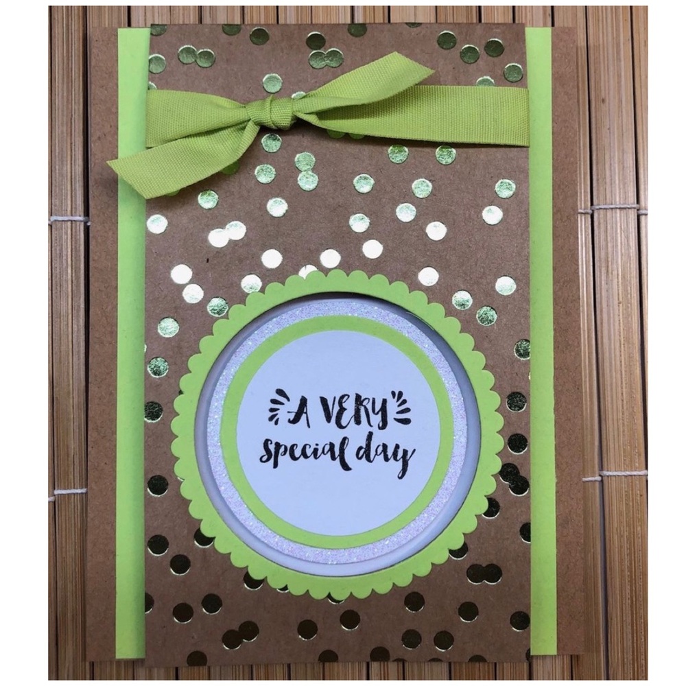 Handmade “A Very Special Day” Polka Dot Card